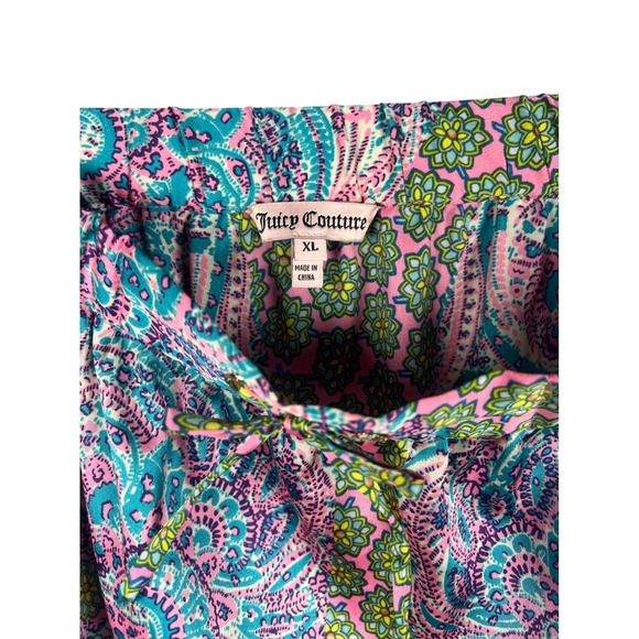NWT Juicy Couture VTG Paisley Elastic Waist Ruffle Hemline Mini Skirt, Size XL - Picture 7 of 9
